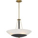 BAX 4 Light 24 inch Sand Coal and Soft Brass Pendant Ceiling Light